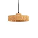 Lampara de Techo Artesanal de Rafia Natural Serie Alepri