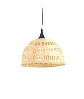 Lampara de Techo Artesanal Tiras Tejidas Bambu Natural Alepri
