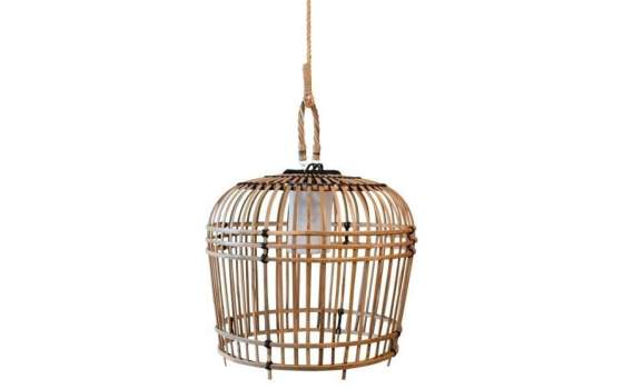 Lampara de Techo Diseño Redondo Ratan Serie Alcaini