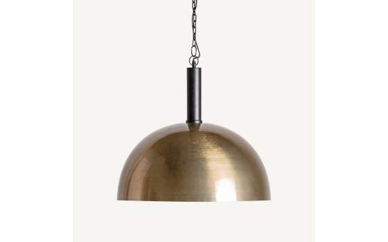 Lampara de Techo en Chapa Color Oro Redonda Serie Abetast