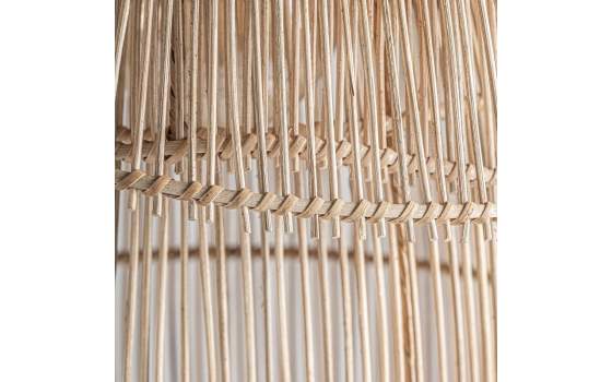 Lampara de Techo Formato Jaula en Rattan Serie Abriatora