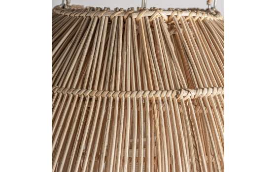 Lampara de Techo Formato Jaula en Rattan Serie Abriatora