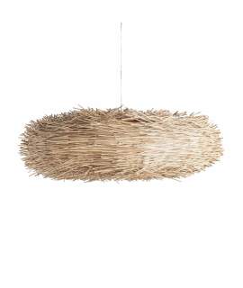 Lampara de Techo Formato Nido en Rattan Serie Abriatora