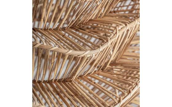 Lampara de Techo Formato Olas en Rattan y Rejilla Abriatora