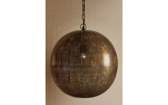 Lampara de Techo Grande Cobre Globo Serie Charlotte