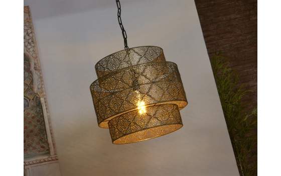 Lampara de Techo Laton Troquelado Diseño Serie Annipe