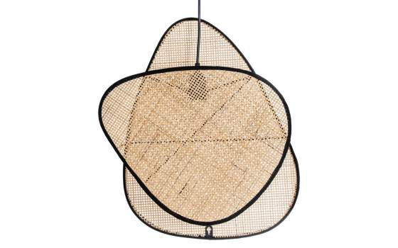 Lampara de Techo Moderna Ratan Natural Serie Addis