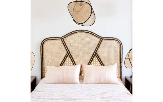 Lampara de Techo Moderna Ratan Natural Serie Addis