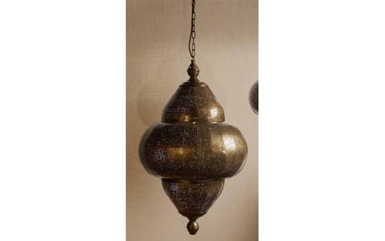 Lampara de Techo Oriental Grande en Cobre Serie Charlotte