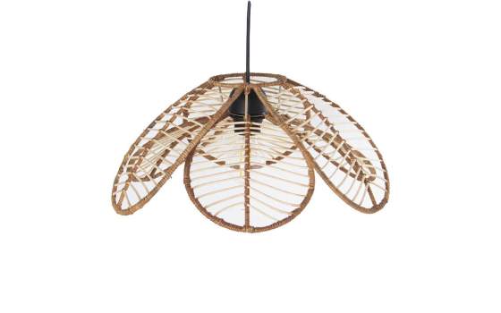 Lampara de Techo Palos Ratan Natural Serie Addis