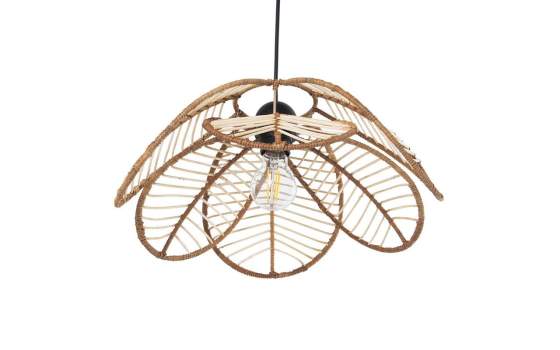 Lampara de Techo Palos Ratan Natural Serie Addis