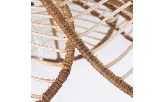 Lampara de Techo Palos Ratan Natural Serie Addis