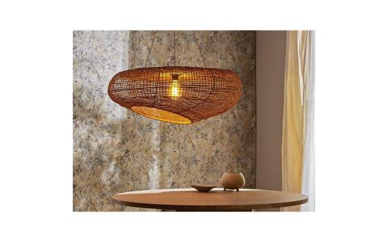 Lampara de Techo Ratan Natural Forma de Huevo Anjuno Lampara de Techo Ratan Natural Forma de Huevo Anjuno