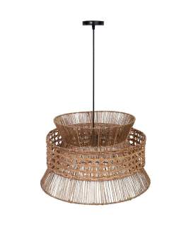 Lampara de Techo Rattan y Yute Rustica Serie Auier Lampara de Techo Rattan y Yute Rustica Serie Auier