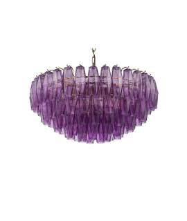 Lampara de Techo Vintage Cristal Morado y Metal - Serie Argaya