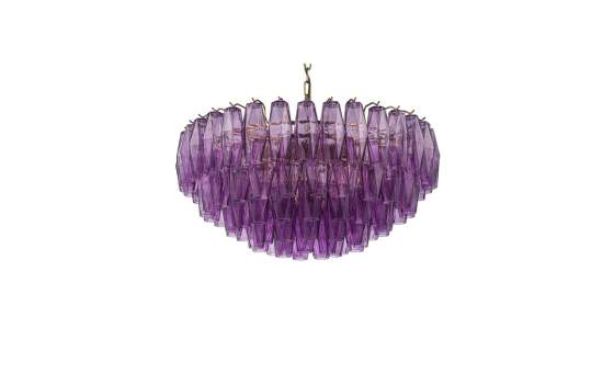 Lampara de Techo Vintage Cristal Morado y Metal - Serie Argaya