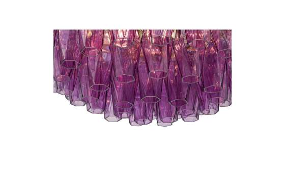 Lampara de Techo Vintage Cristal Morado y Metal - Serie Argaya