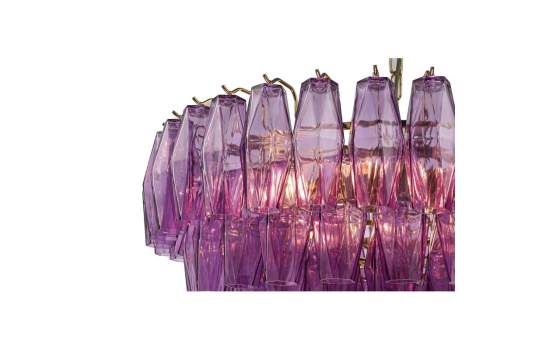 Lampara de Techo Vintage Cristal Morado y Metal - Serie Argaya