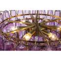 Lampara de Techo Vintage Cristal Morado y Metal - Serie Argaya