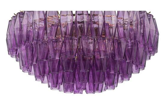 Lampara de Techo Vintage Cristal Morado y Metal - Serie Argaya