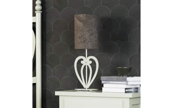 Lampara Mesita Diseño Moderno Acero Serie Hera