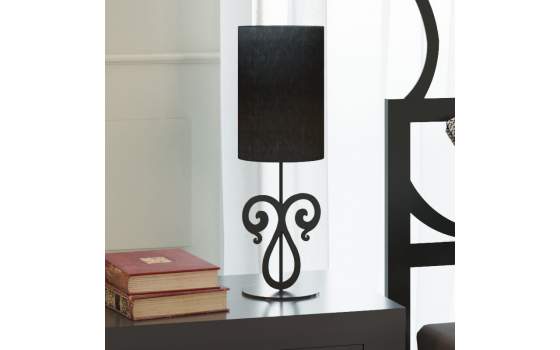 Lampara Mesita Noche Moderna en Forja y Acero Serie Agata