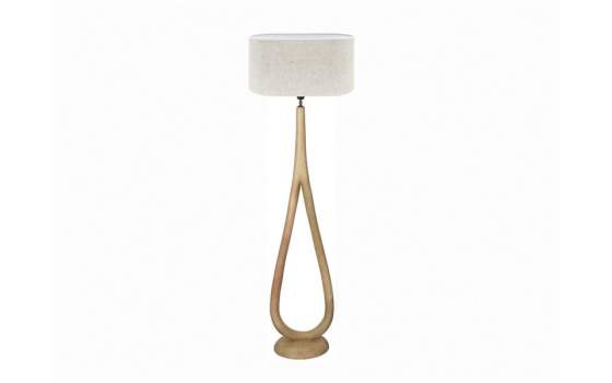 Lampara Pie Alta Mango Color Toffe Tulipa Rafia Audoyer