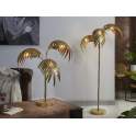 Lampara Pie Hojas Metal Acero Color Oro Serie Hanae