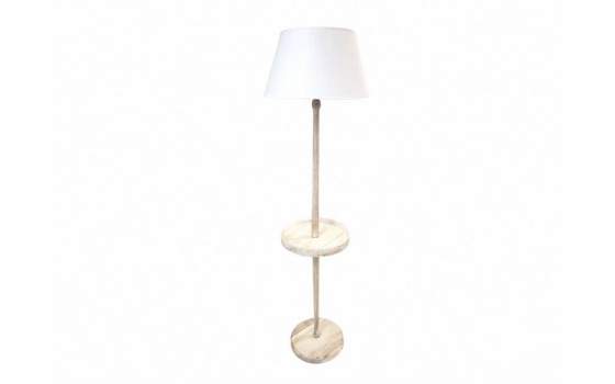 Lampara Pie Mesa Central Tulipa Blanca Serie Etravis