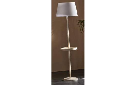 Lampara Pie Mesa Central Tulipa Blanca Serie Etravis