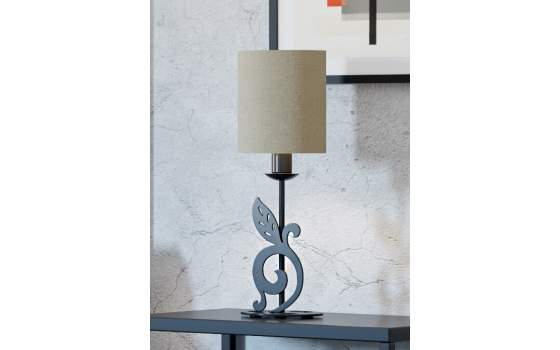 Lampara Pie Mesita Moderna Acero Colores Serie Isis