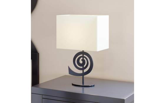 Lampara Pie Moderna Para Mesita Acero Colores Serie Hellen