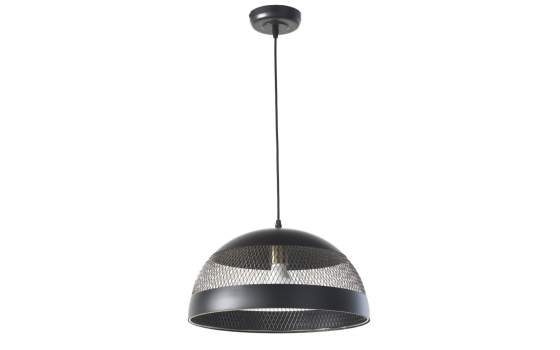 Lampara Rejilla Metalica Gris Acero Negro Industrial Barste