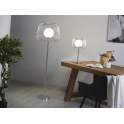 Lampara Sobre Mesa Acero Plata Serie Rainer