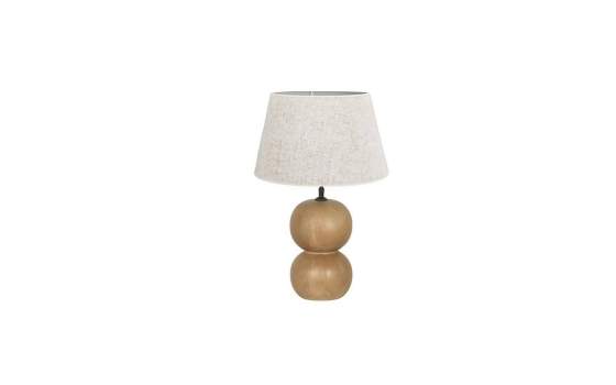 Lampara Sobremesa Baja Rustica Madera Toffe - Serie Aleot