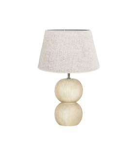 Lampara Sobremesa Pequeña Rustica Madera Natural - Serie Aleot