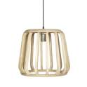 Lampara Techo Actual Mediana Madera Natural - Serie Aliquo