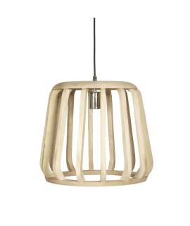 Lampara Techo Actual Mediana Madera Natural - Serie Aliquo