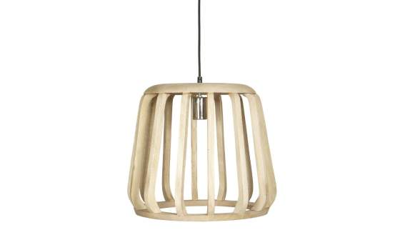 Lampara Techo Actual Mediana Madera Natural - Serie Aliquo