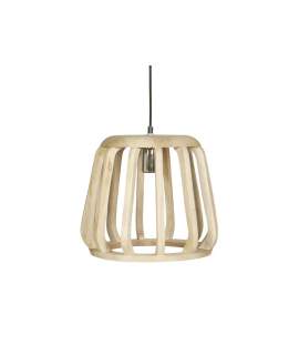 Lampara Techo Actual Pequeña Madera Natural - Serie Aliquo