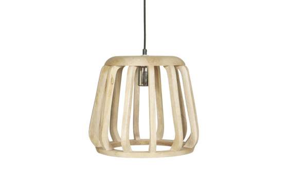 Lampara Techo Actual Pequeña Madera Natural - Serie Aliquo