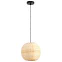 Lampara Techo Artesanal Forma Globo Bambu Natural Alepri