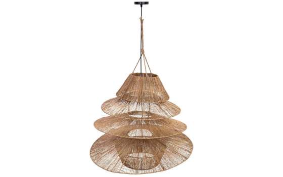 Lampara Techo Diseño Actual Rustico Fibras Vegetales Serie Auier