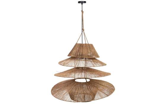 Lampara Techo Diseño Actual Rustico Fibras Vegetales Serie Auier