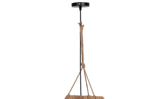 Lampara Techo Diseño Actual Rustico Fibras Vegetales Serie Auier