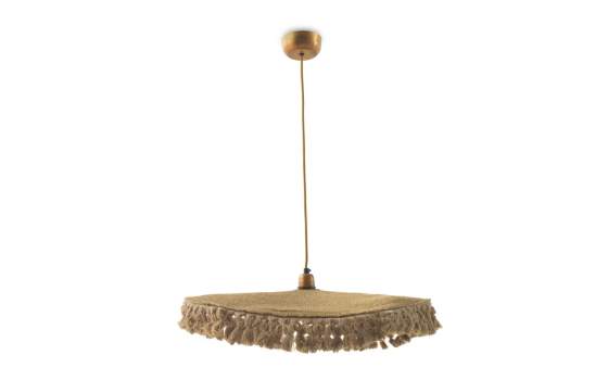 Lampara Techo Fibras Vegetales Redonda Flecos Altier