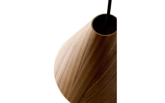 Lampara Techo Moderna Madera Laminada Cono Nogal Axast Lampara Techo Moderna Madera Laminada Cono Nogal Axast