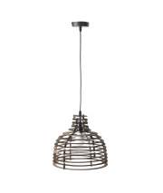 Lampara Techo Tiras de Madera Marron Serie Rarste