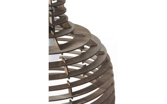 Lampara Techo Tiras de Madera Marron Serie Rarste