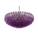 Lampara Techo Vintage Cristal Morado y Metal 90 cm Argaya